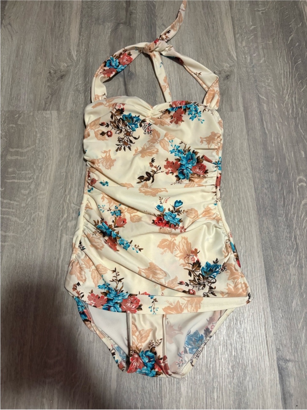 3 for $14 Cupshe Floral Halter One-Piece swimsuit size small